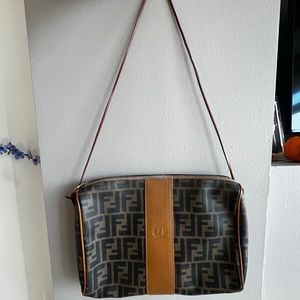 Vintage Fendi Zucca Shoulder Bag